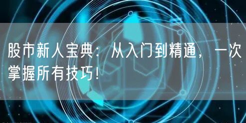 股市新人宝典：从入门到精通，一次掌握所有技巧！