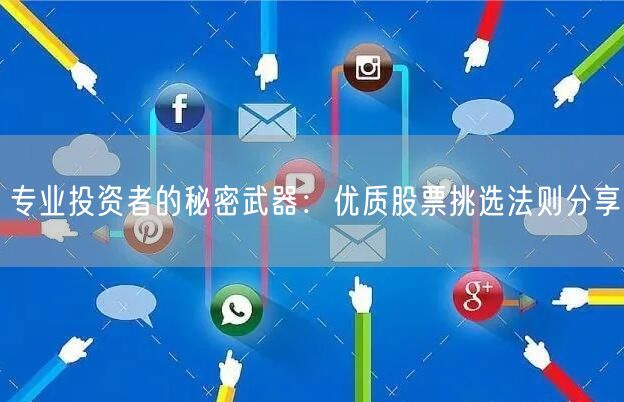 专业投资者的秘密武器：优质股票挑选法则分享