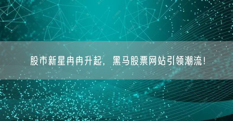 股市新星冉冉升起,黑马股票网站引领潮流!
