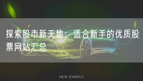 探索股市新天地:适合新手的优质股票网站汇总