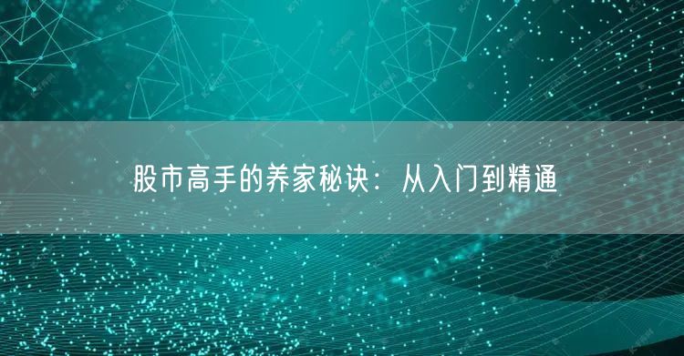 股市高手的养家秘诀:从入门到精通