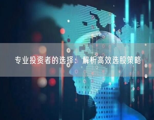 专业投资者的选择:解析高效选股策略