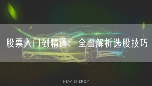 股票入门到精通:全面解析选股技巧