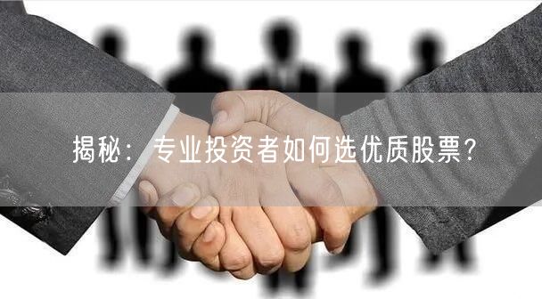 揭秘:专业投资者如何选优质股票?